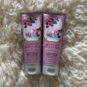 New BBW Strawberry Snowflakes Ultimate Hydration Body Creams